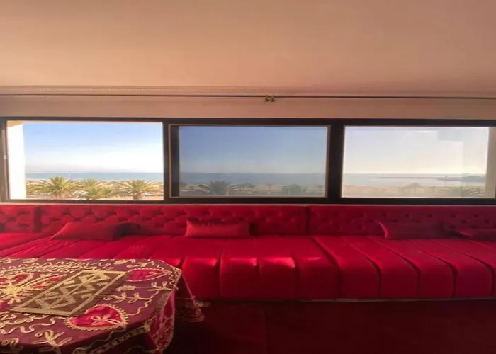 Sunset Paradise Panoramic View On Agadir\'S Coast