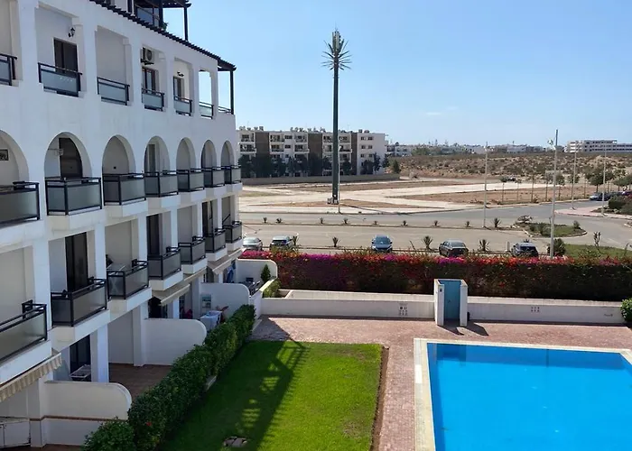 Appartement Moderne, Vue Piscine A Agadir