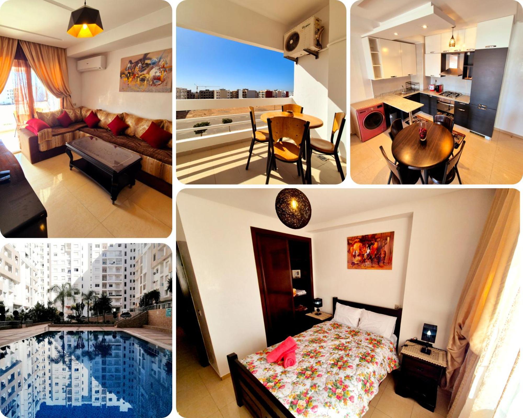 Apartment Evasion Soleil Equipe Avec Piscine Agadir